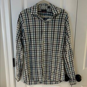 Plaid Button-Up Shirt